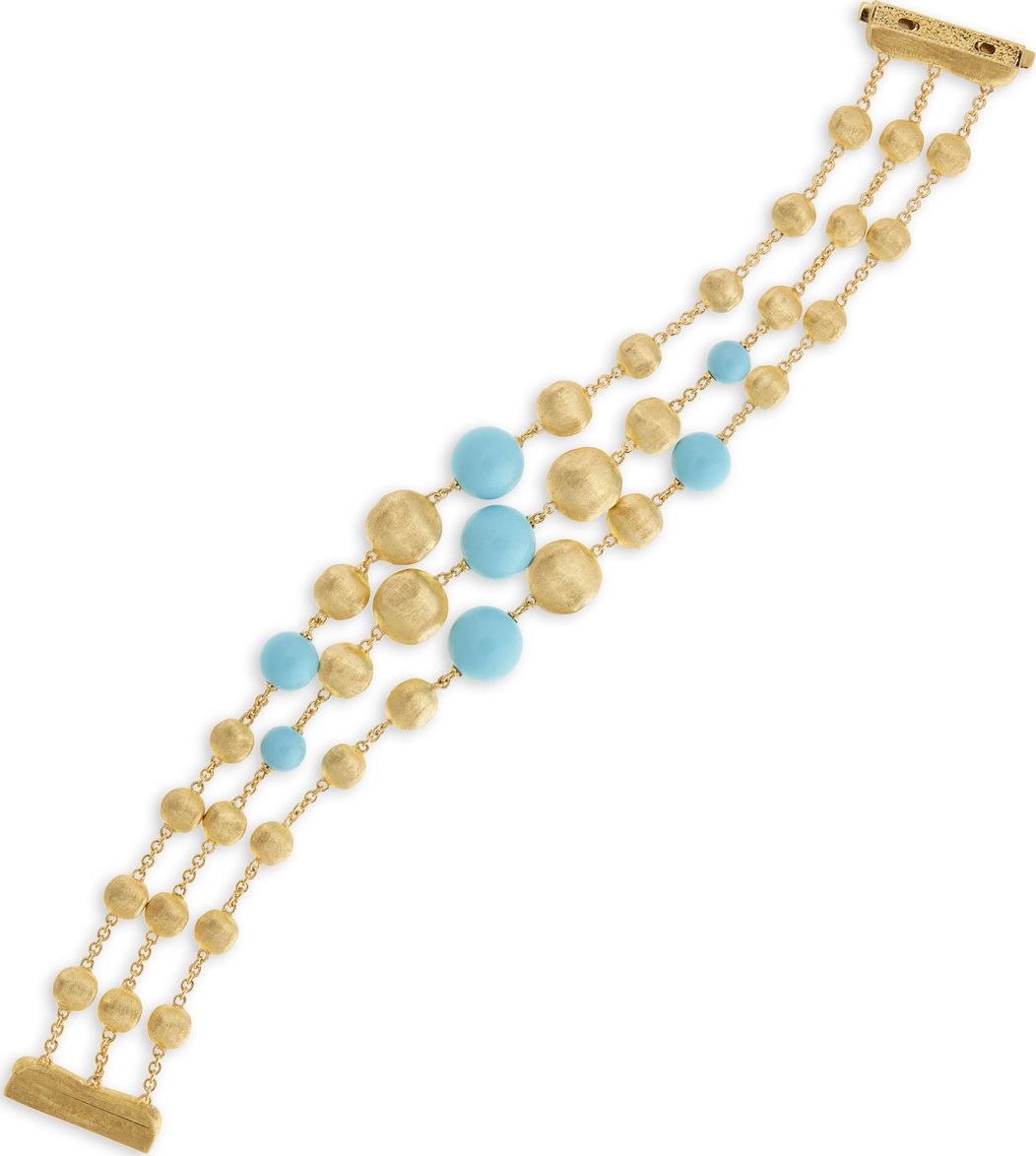 Marco Bicego 18k Turquoise Triple-Row Bracelet