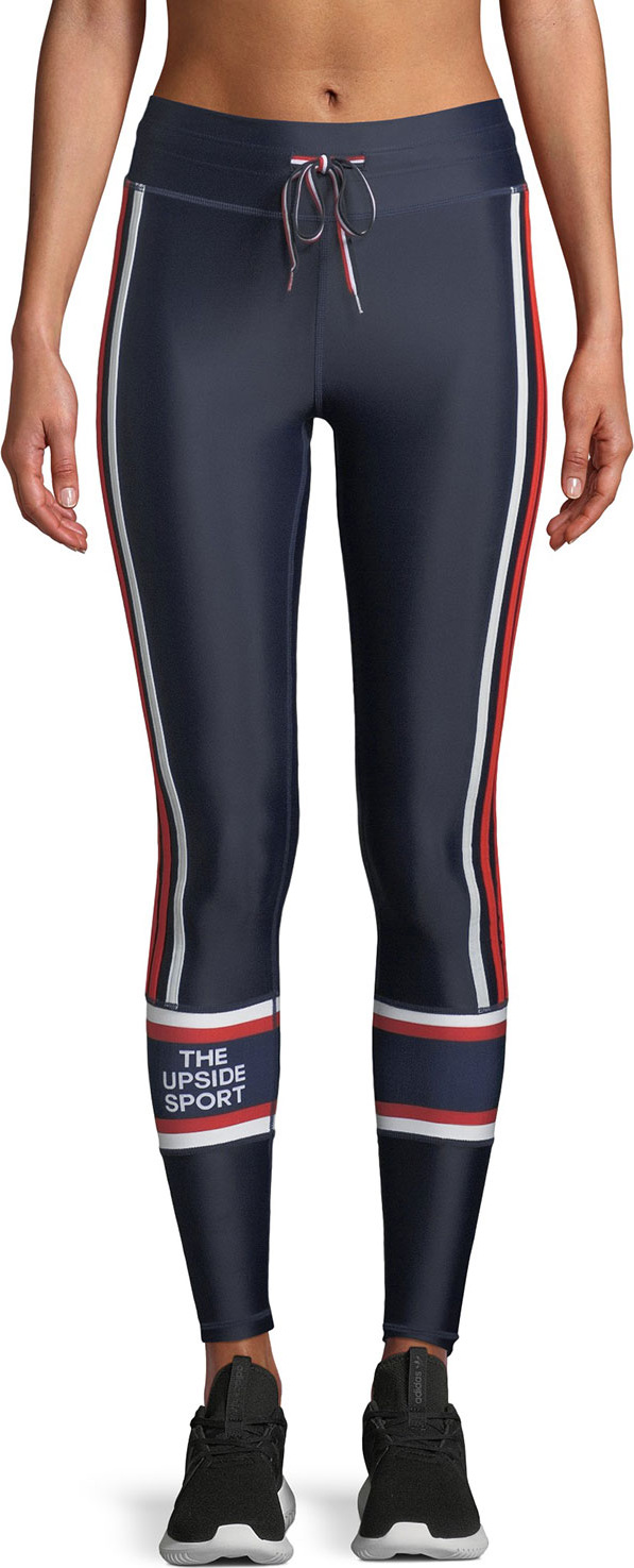 The Upside Makeba Striped Drawstring Yoga Pants