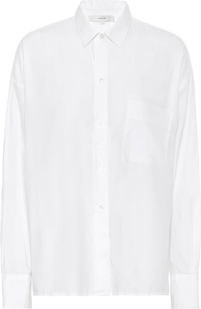 Vince Cotton-blend poplin shirt