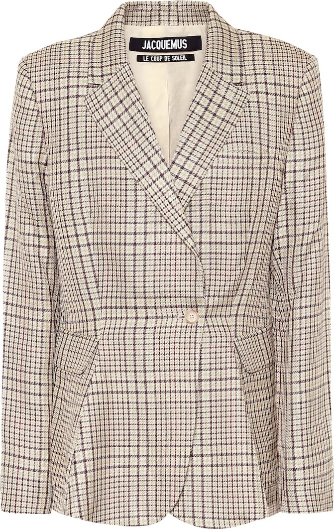 Jacquemus La Veste Qui Vole checked blazer
