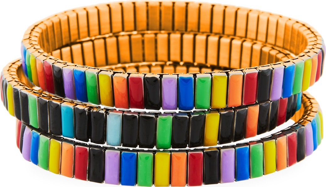 Neiman Marcus Watch Out Stretch Bracelet, Multi