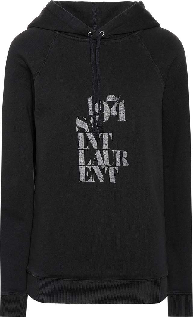 Saint Laurent 1971 printed cotton hoodie
