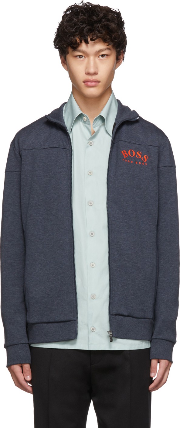BOSS Hugo Boss Navy Skaz Zip Track Jacket