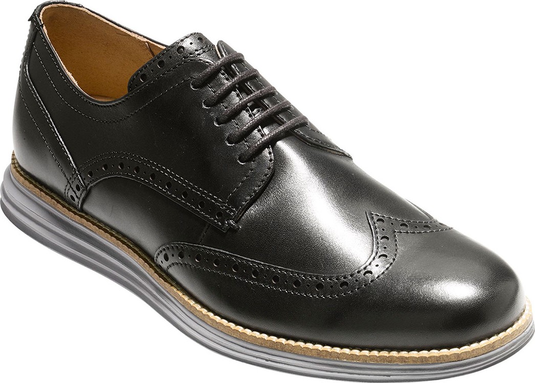 Cole Haan Men's Original Grand Leather Wing-Tip Oxford, Black