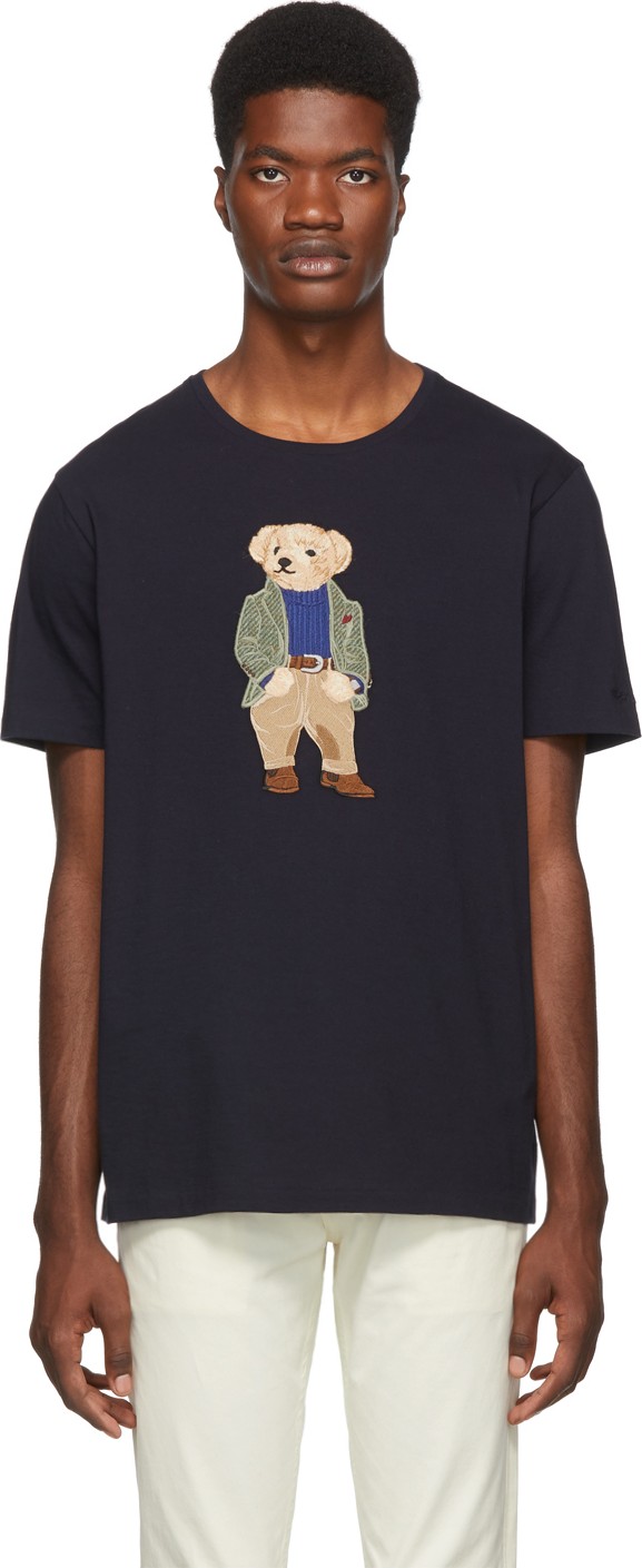 Ralph Lauren Purple Label Navy Polo Bear T-Shirt