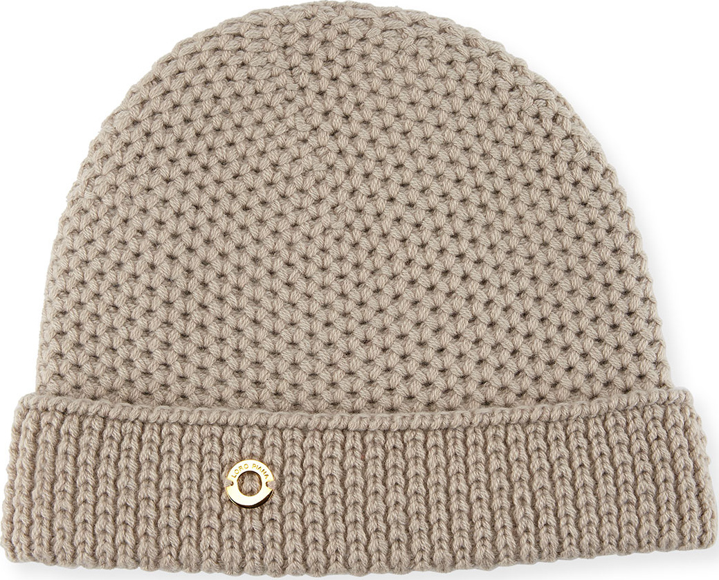 Loro Piana Rougement Chain-Knit Cashmere Beanie Hat