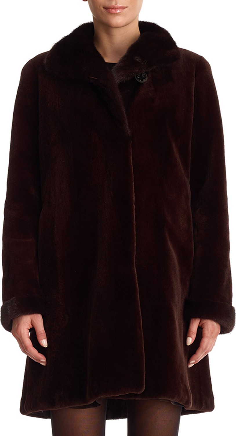 Gorski Reversible Mink Fur Stroller Coat