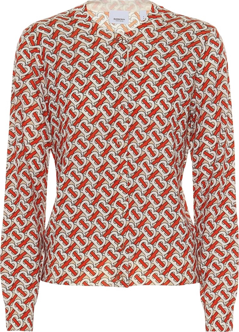 Burberry London England Monogram merino wool cardigan