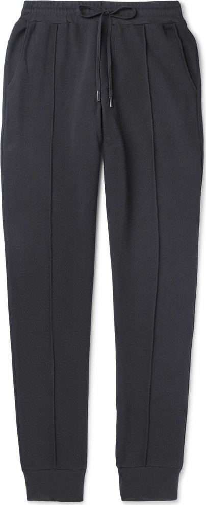 Hanro Bruno Tapered Stretch Cotton-Blend Piqué Sweatpants
