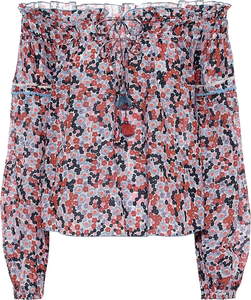 Poupette St Barth Exclusive to Mytheresa – Clara floral cotton blouse