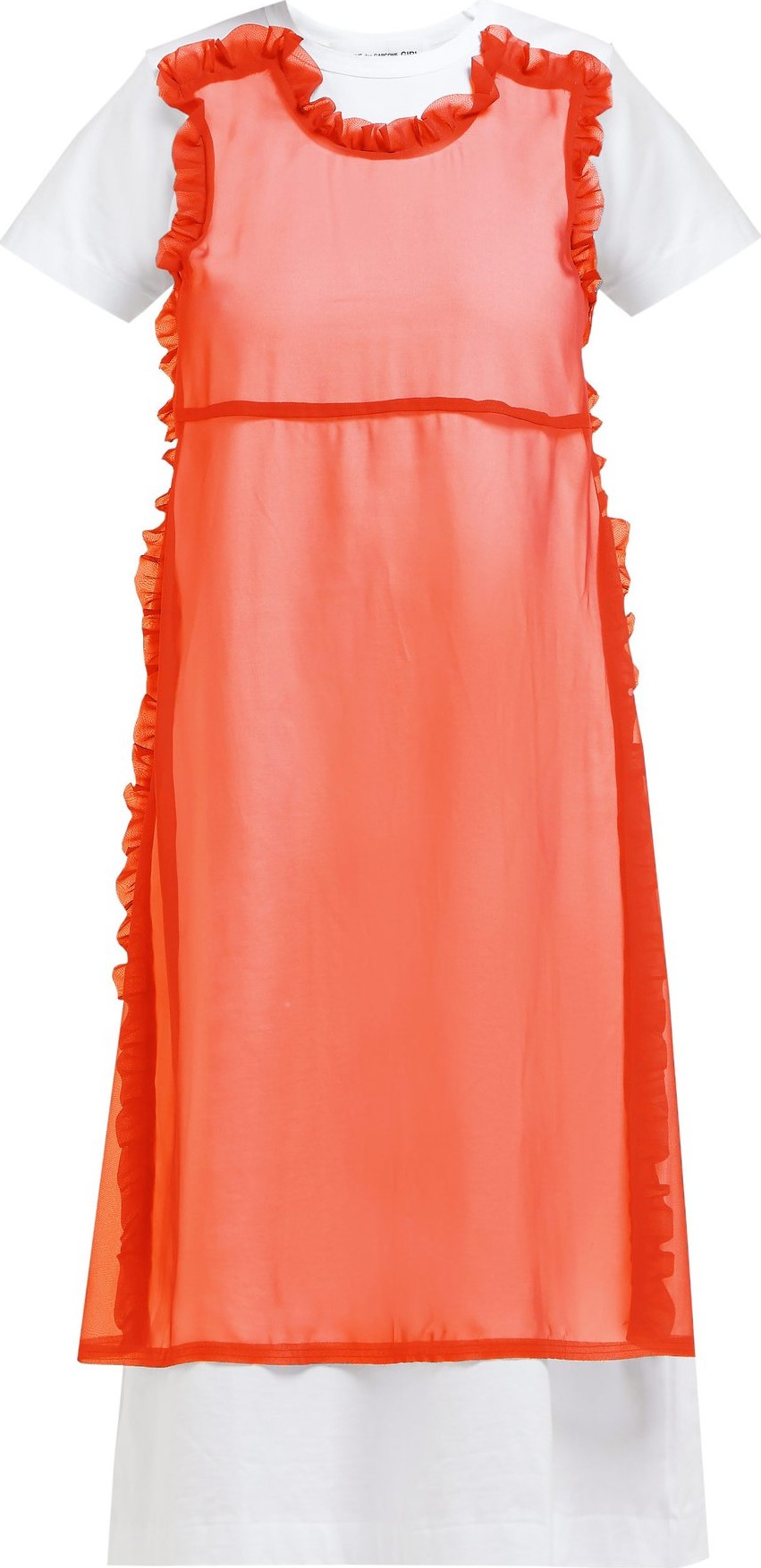 Comme Des Garçons Girl Cotton-poplin and georgette dress