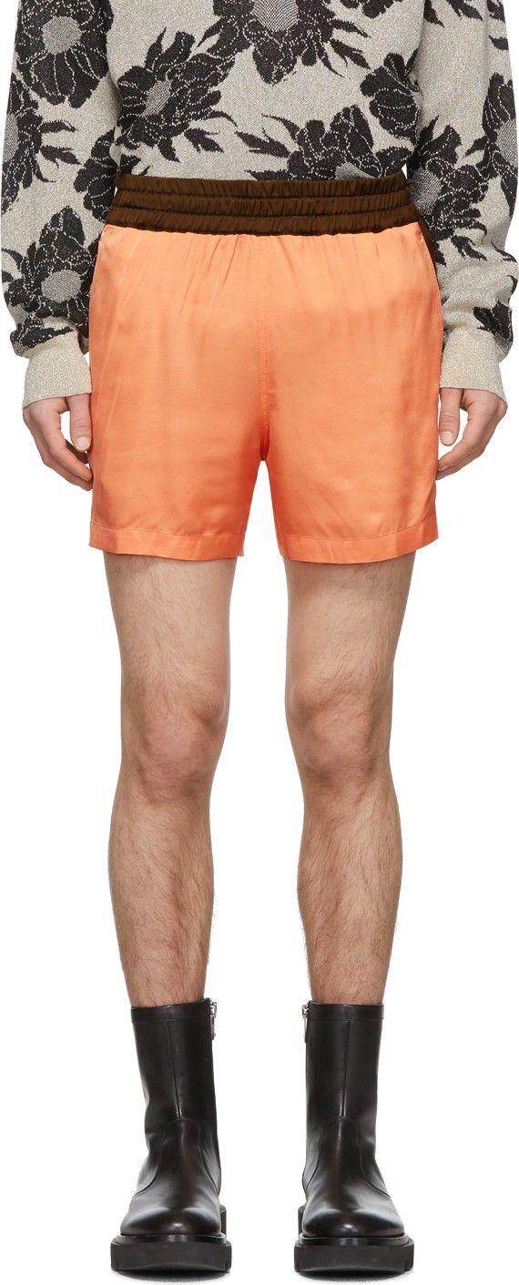 Dries Van Noten Orange Perons Shorts