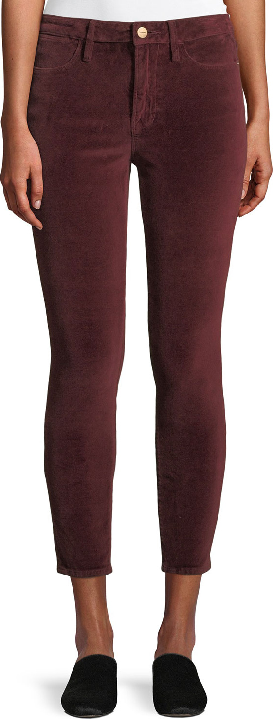 FRAME DENIM Le Velveteen High-Rise Skinny Jeans