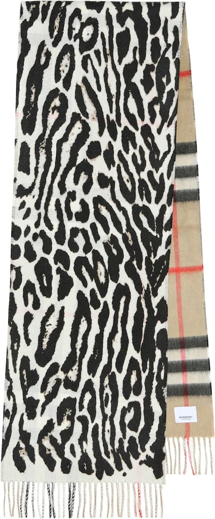 Burberry London England Printed cashmere scarf