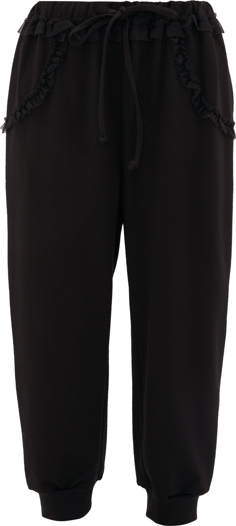 Simone Rocha Ruffle-trimmed cropped jersey track pants