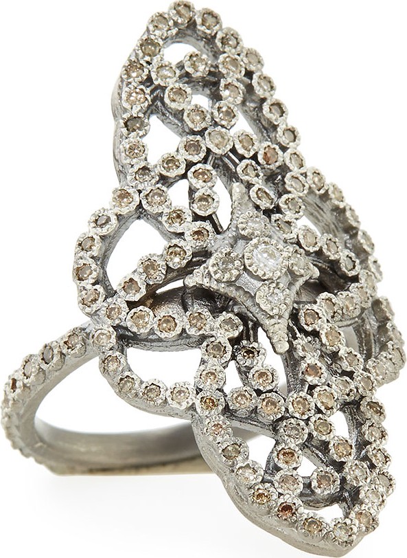 Armenta New World Diamond Scrolls Ring, Size 6.5