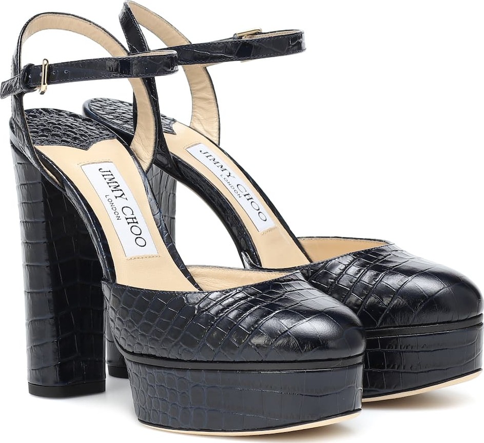 Jimmy Choo Maple 125 platform leather pumps