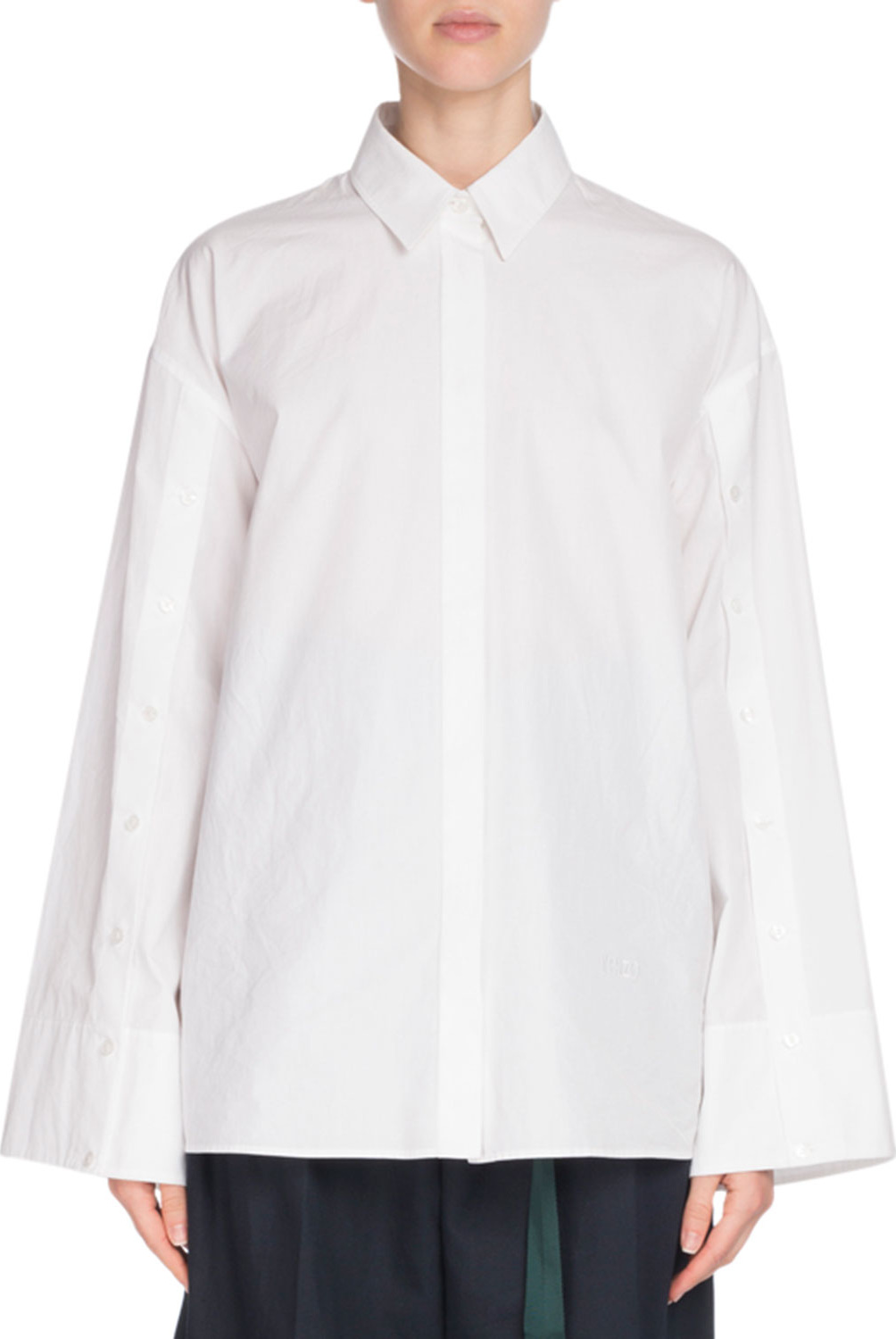 KENZO Button-Front Flared Cotton Shirt