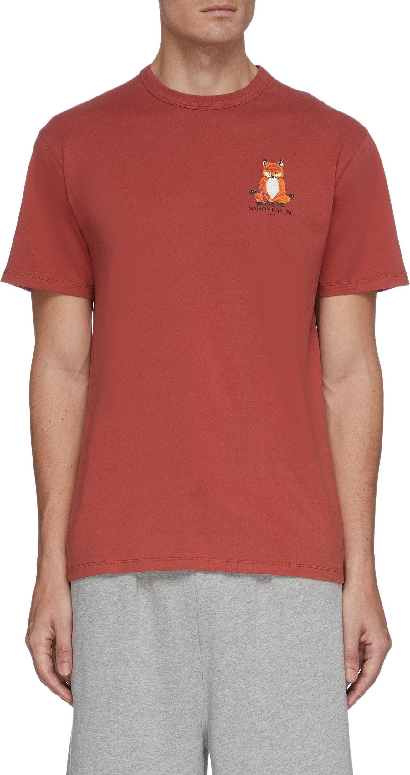 Maison Kitsune Lotus fox print T-shirt