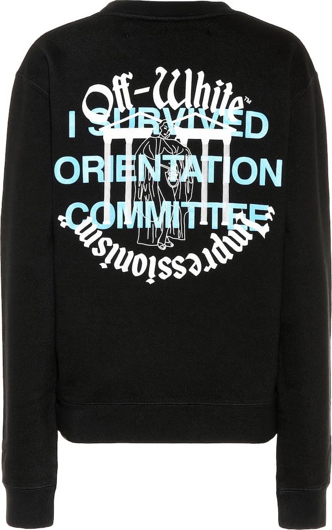 Off White Printed cotton sweatshirt