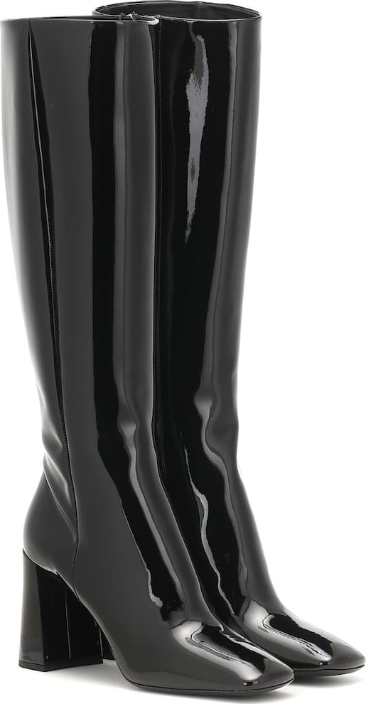 Prada Knee-high patent leather boots