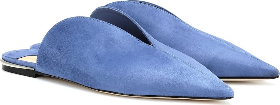 Jimmy Choo Tahla Flat suede slippers