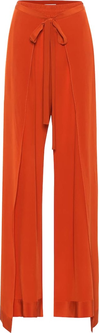 Chloe Silk high-rise wide-leg pants