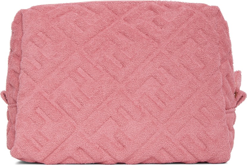 Fendi Pink Terrycloth Small 'Forever Fendi' Beauty Pouch