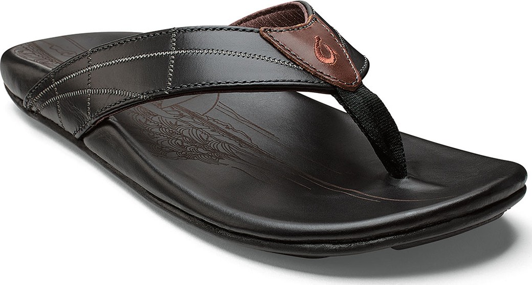 Olukai Men's Hokulea Kia Leather Flip-Flop Sandals