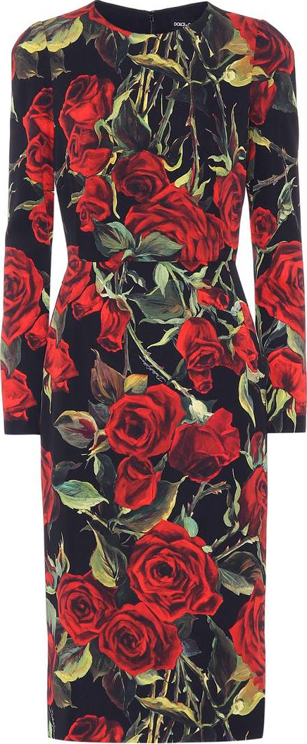Dolce & Gabbana Floral print stretch-silk dress