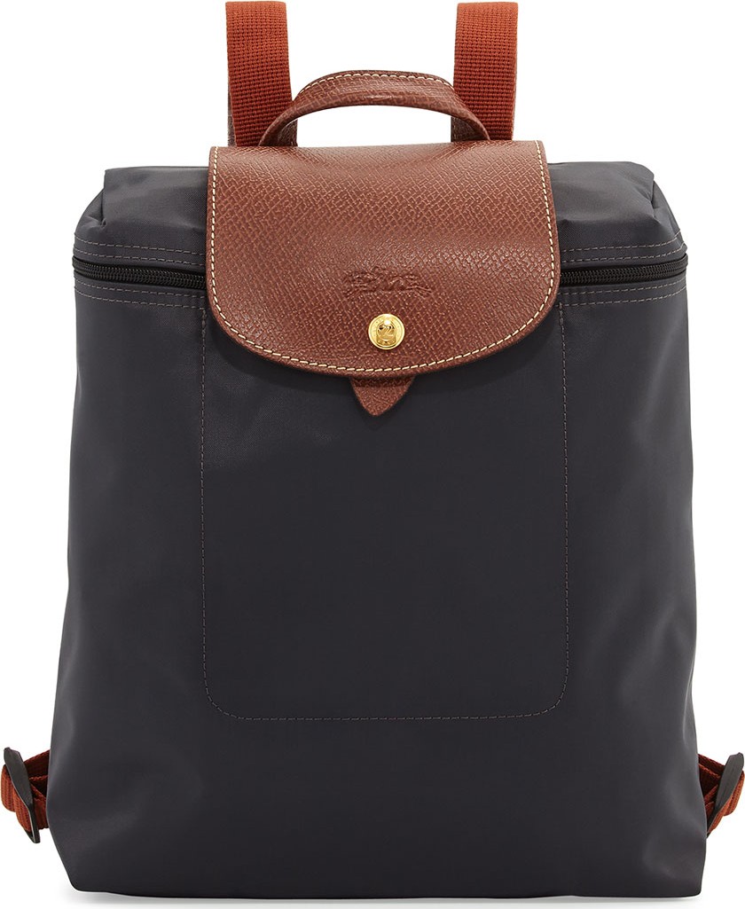 Longchamp Le Pliage Nylon Backpack, Gunmetal