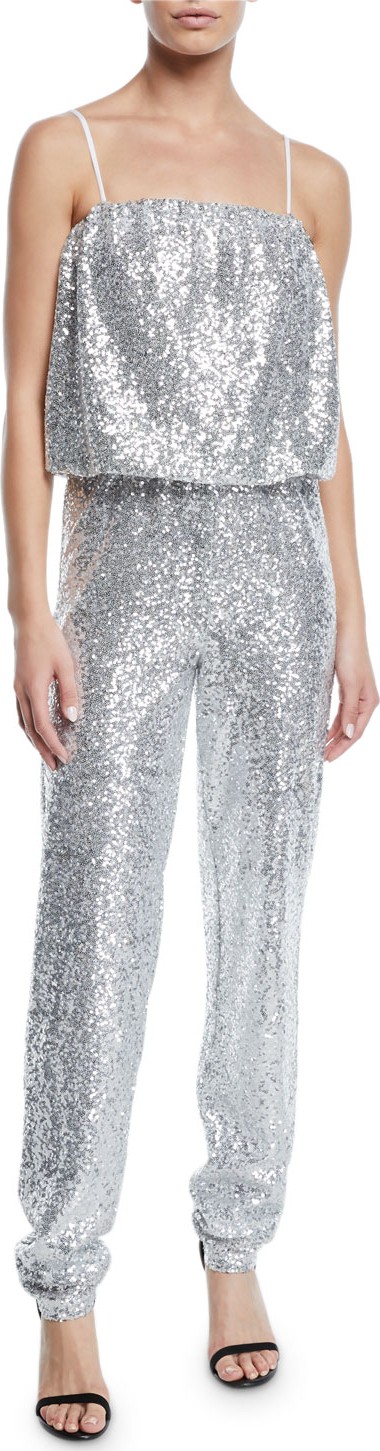 Jay x JayGodfrey Blouson-Top Sequin Jumpsuit