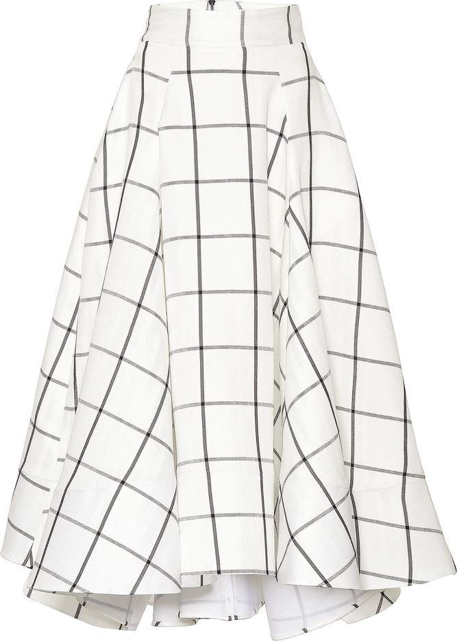 Maticevski Promising checked herringbone skirt