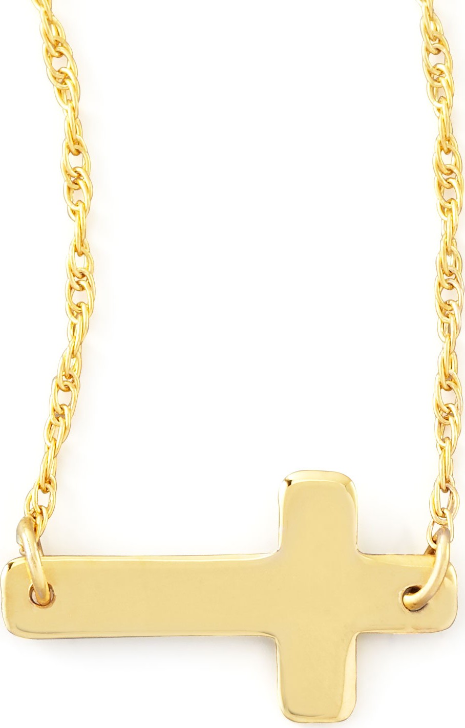 Moon and Lola Gold-Plate Integrated Cross Necklace
