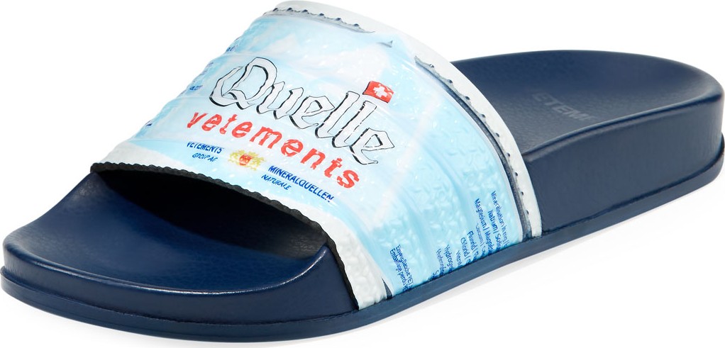 Vetements Quelle Printed Slide Pool Sandals