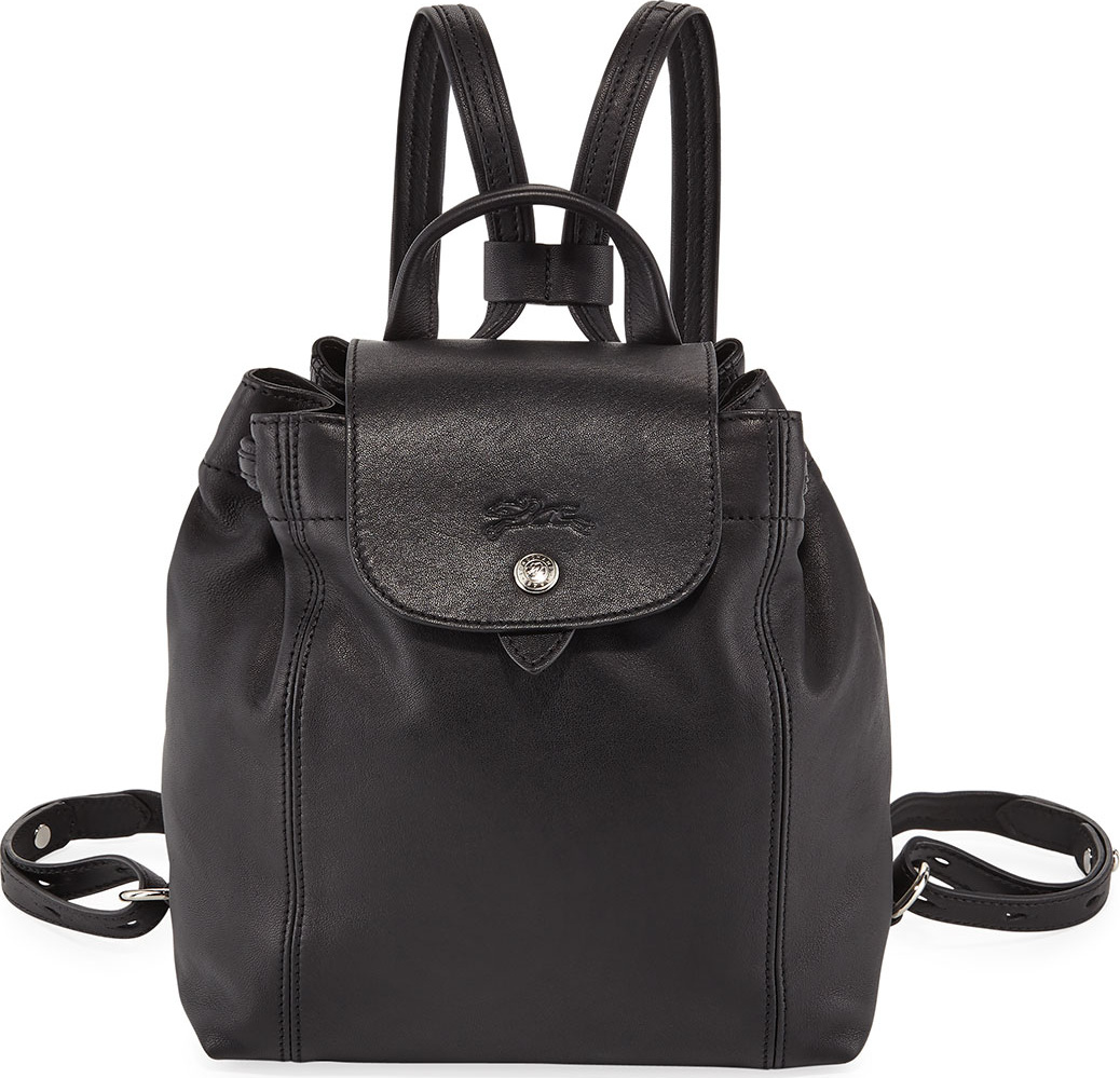 Longchamp Le Pliage Cuir Flap Backpack