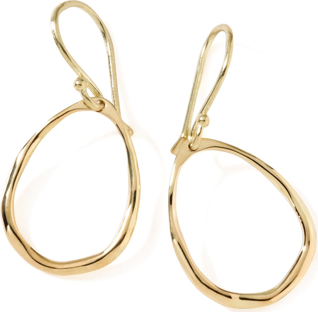 IPPOLITA 18K Gold Mini Squiggle Open Teardrop Earrings