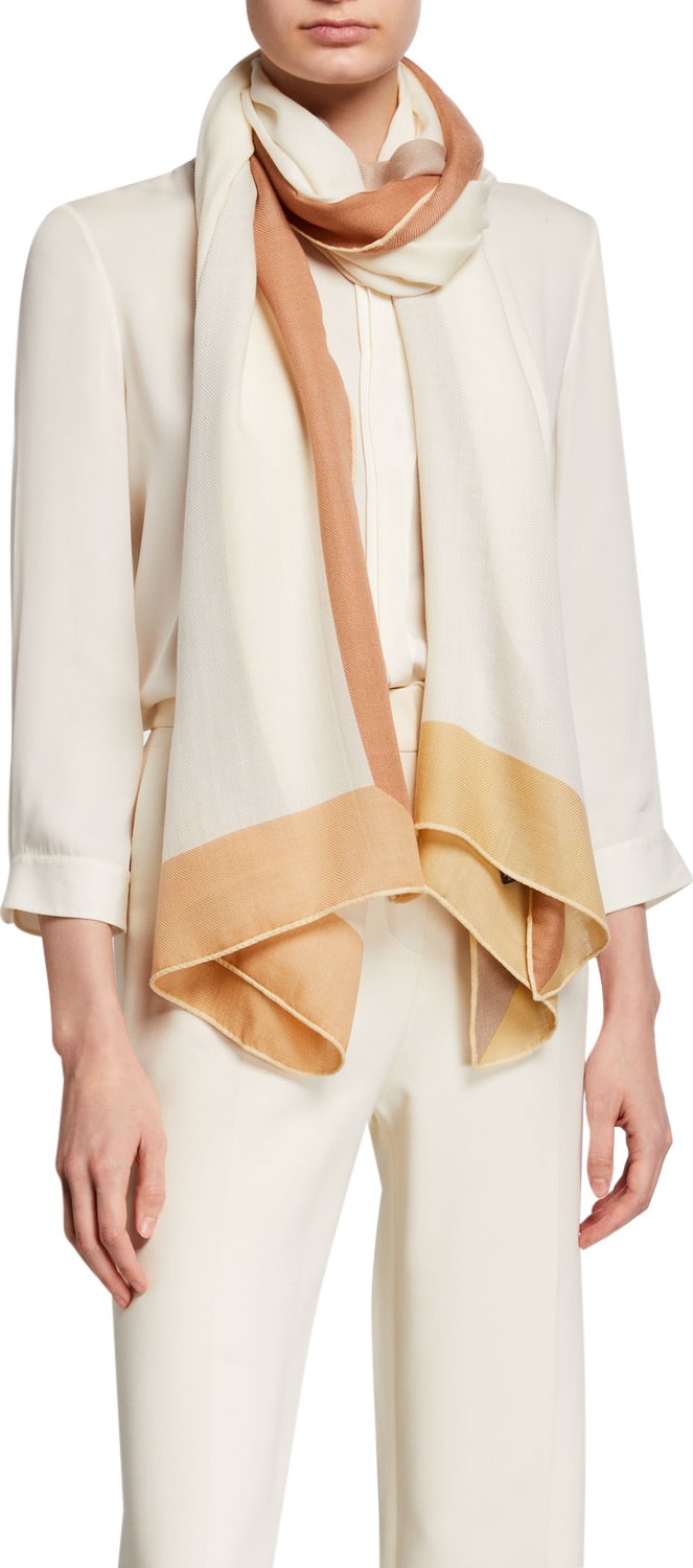 Loro Piana Infinito Colorblock Border Stole