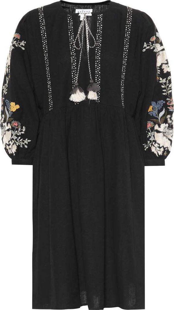 Velvet By Graham & Spencer Bettina cotton and linen dress