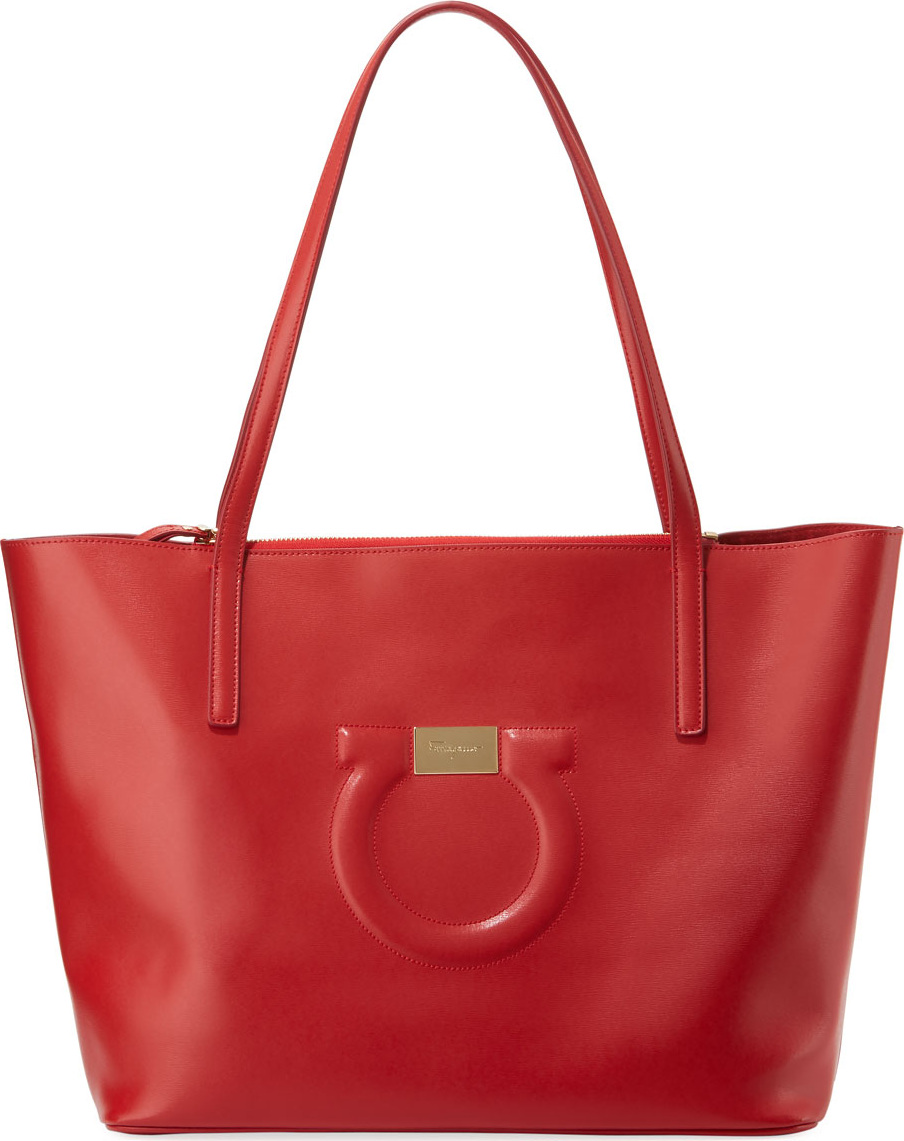 Salvatore Ferragamo Medium City Leather Shoulder Tote Bag