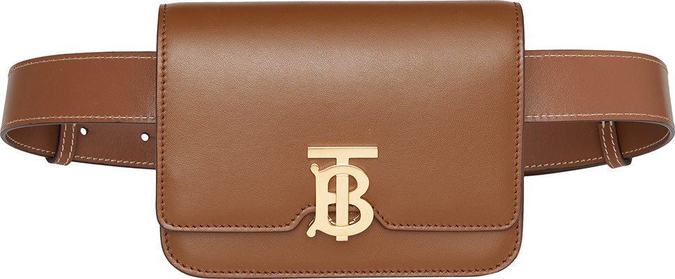 Burberry London England Leather Belted TB Bag