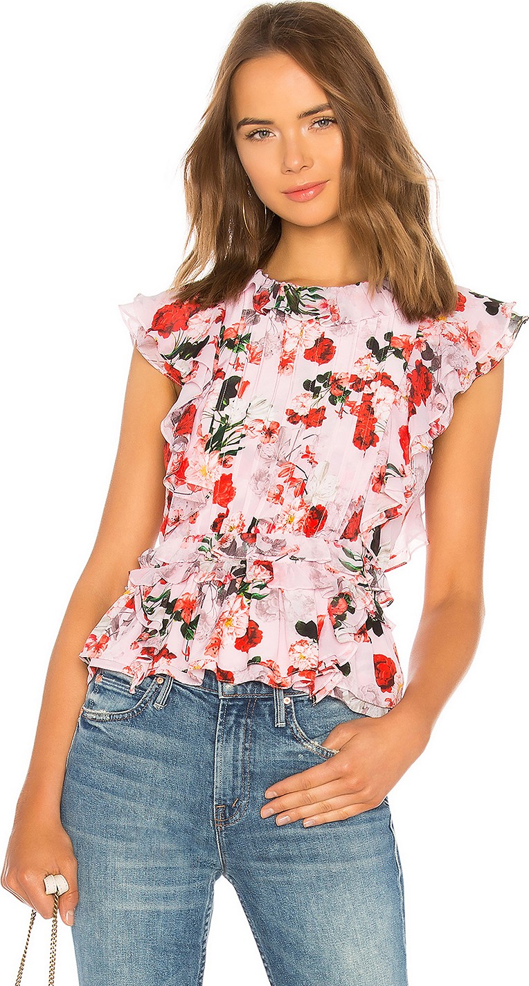 Marissa Webb Florence Silk Print Top