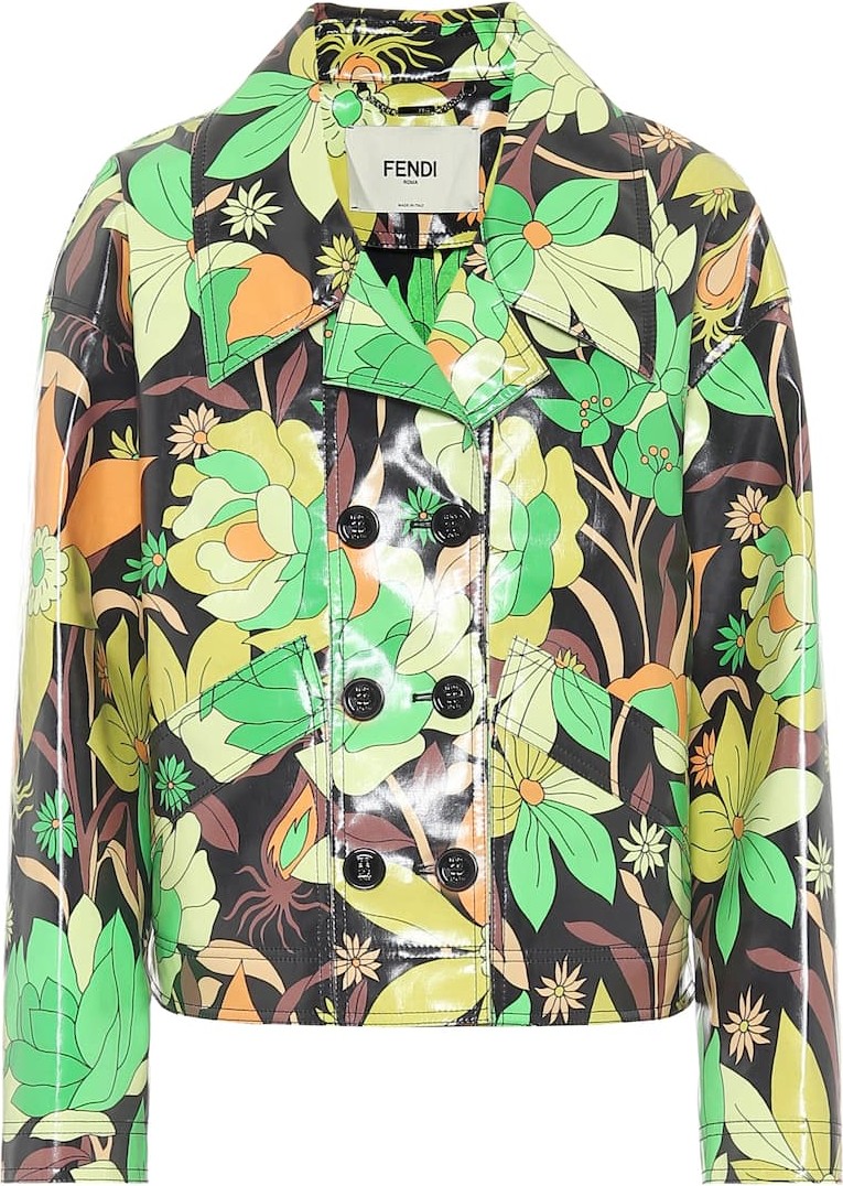Fendi Floral coated-cotton jacket