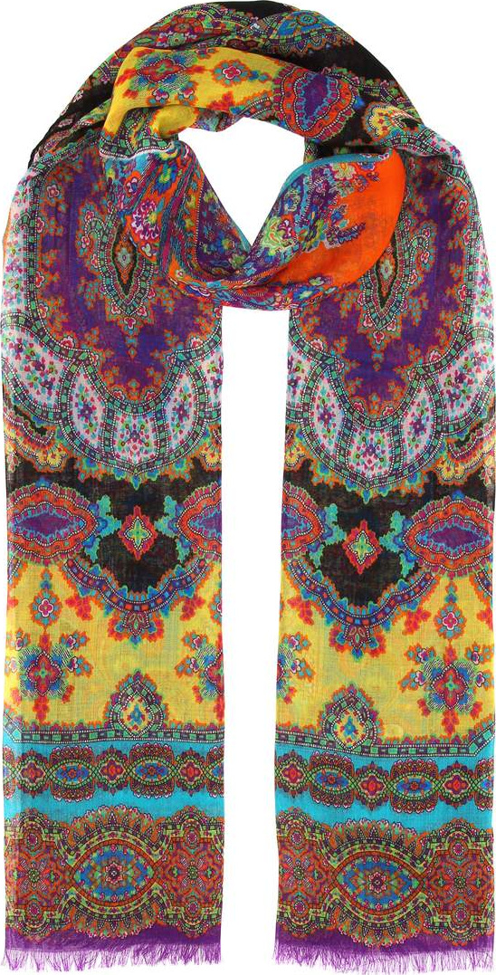Etro Paisley-printed cashmere scarf