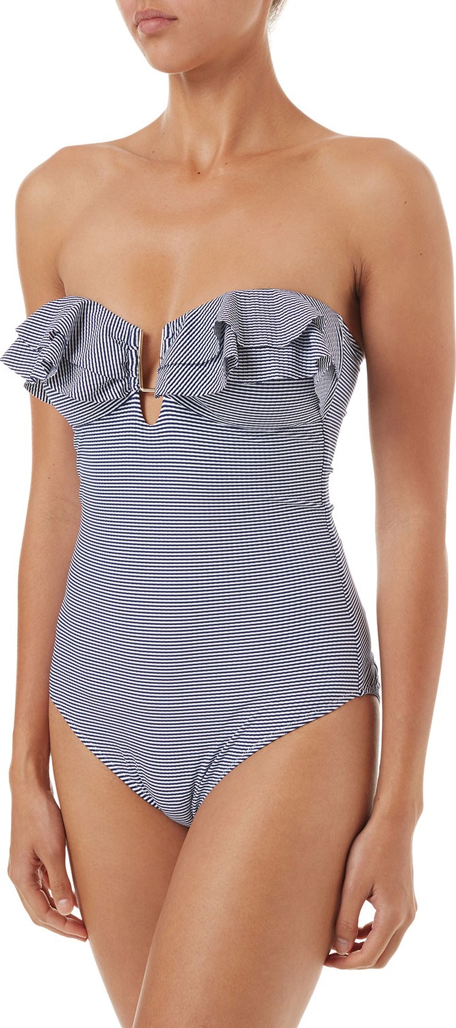 Melissa Odabash Corfu Ruffle Bandeau One-Piece Swimsuit