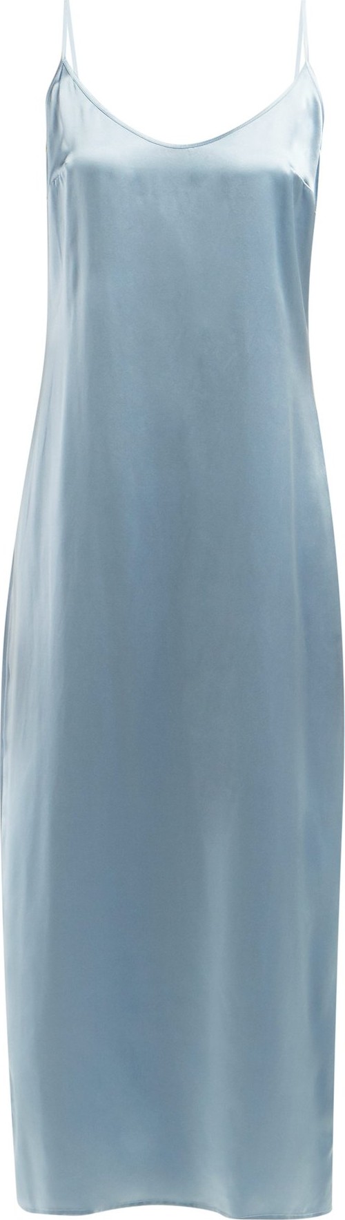 La Perla Scoop-neck silk-satin slip