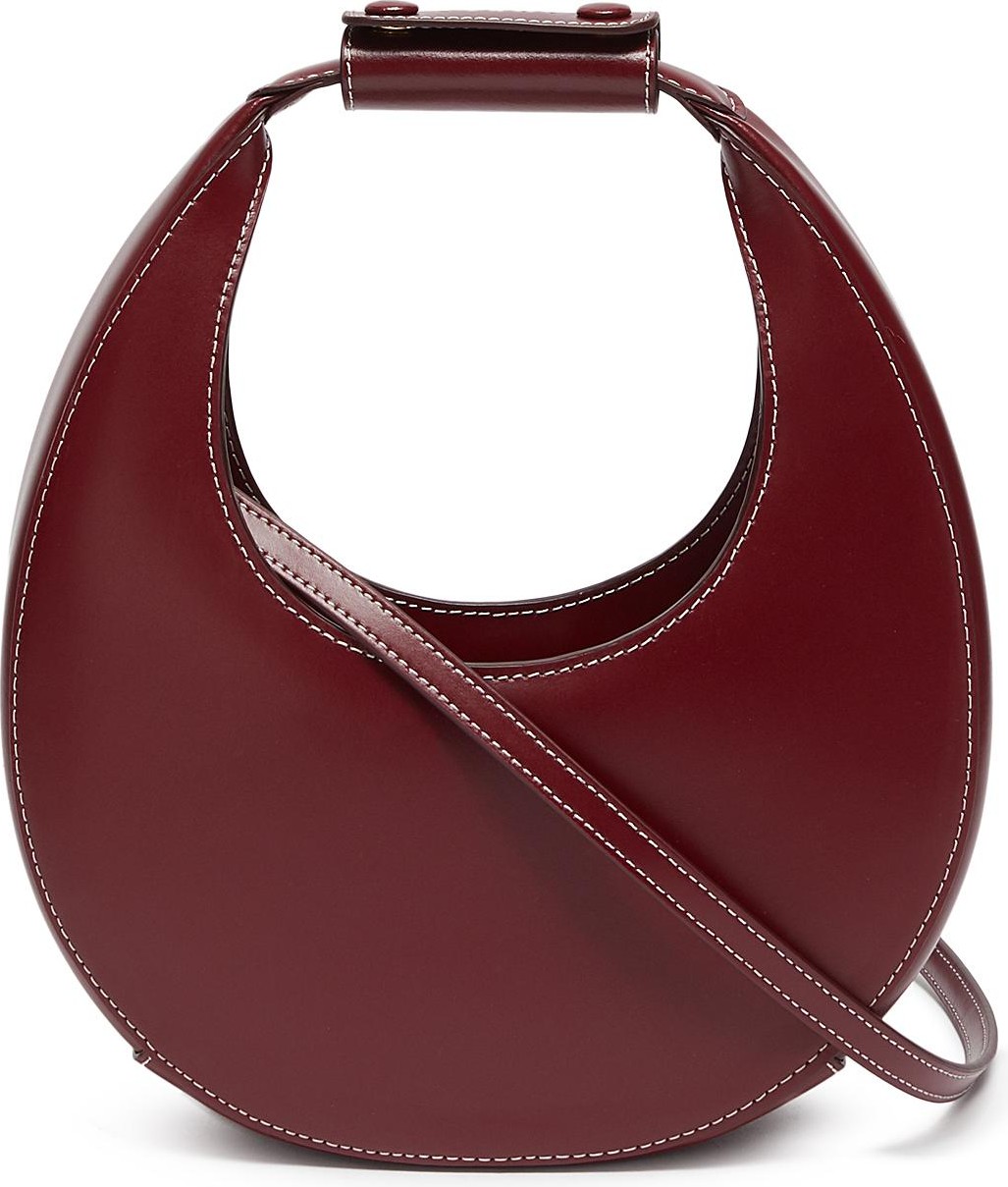 Staud 'Mini Moon' crossbody strap leather shoulder bag