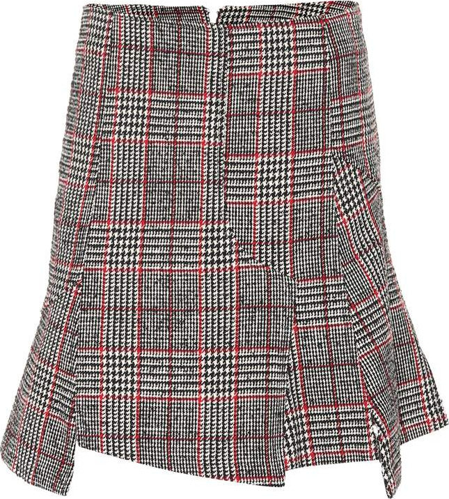 McQ - Alexander McQueen Plaid wool-blend miniskirt