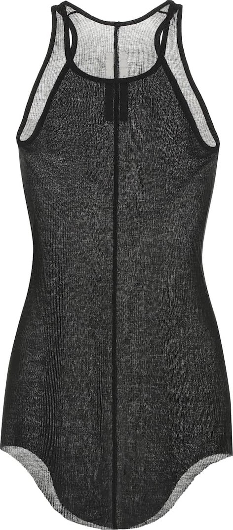 Rick Owens Silk-blend mesh tank top