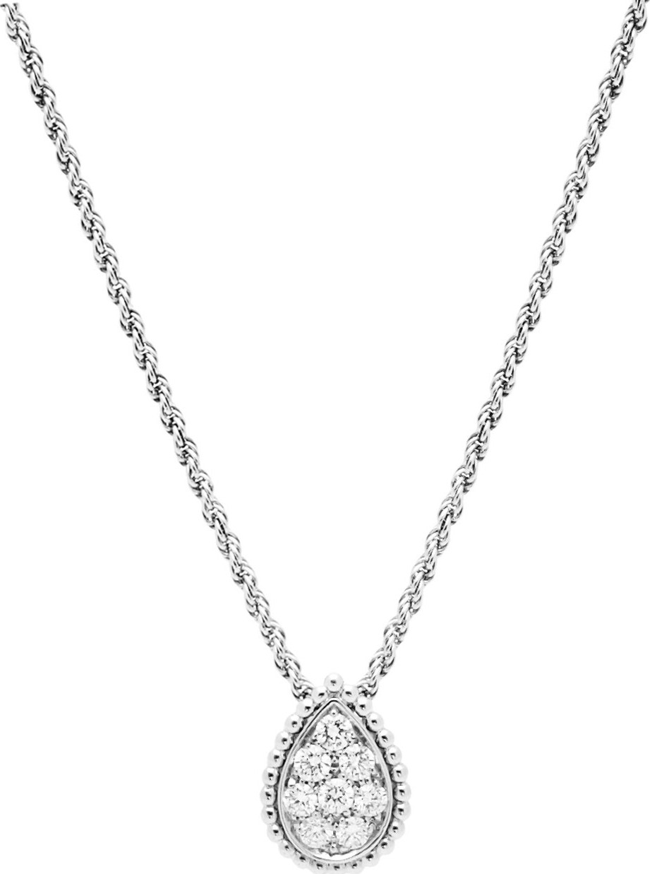 Boucheron Serpent Boheme 18k White Gold Diamond Necklace